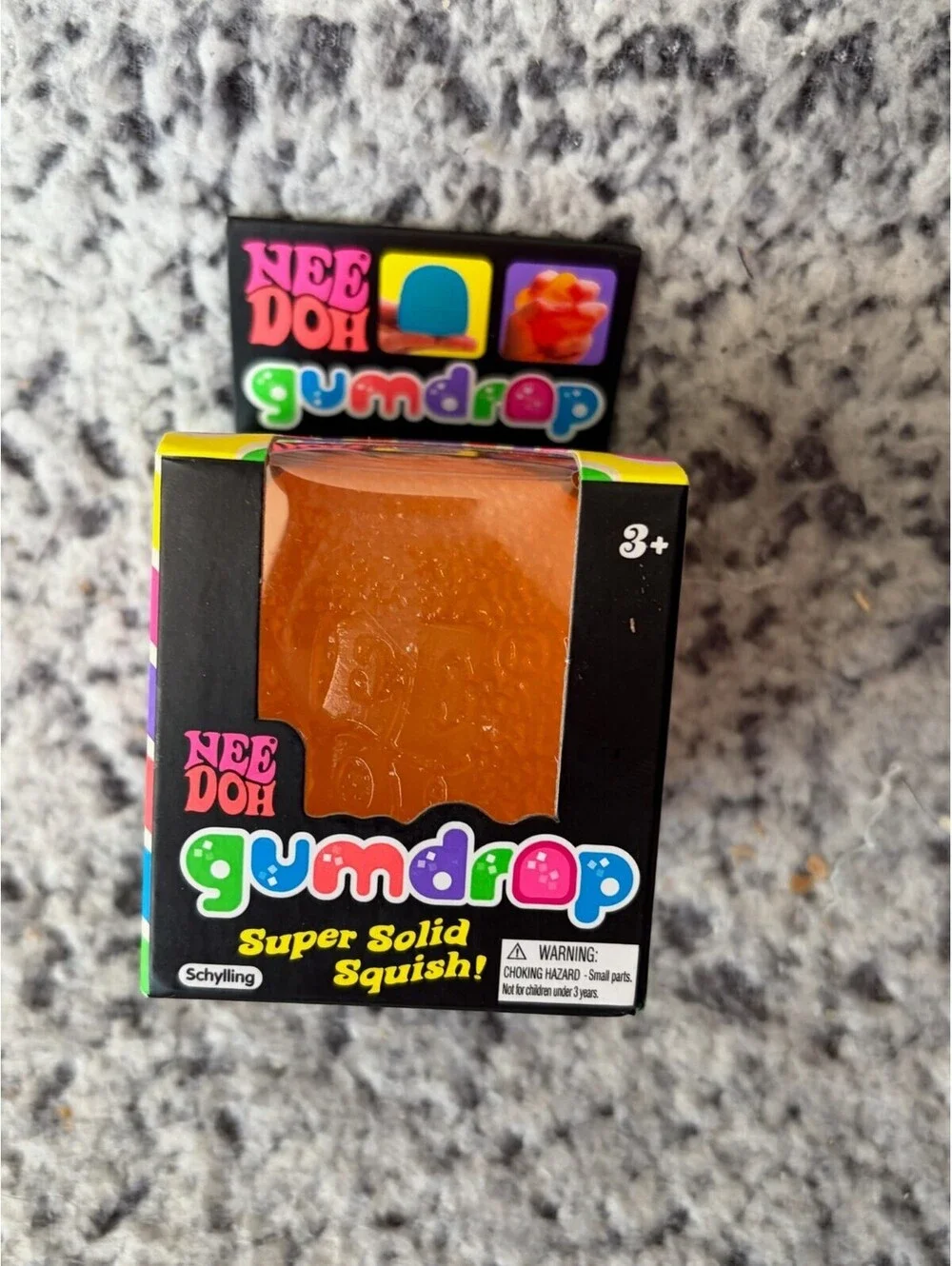 Nee Doh Gumdrop Super Solid Squish Needoh Gum Drop ORANGE 100% Authentic!